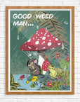 Mid-Mod Print - Good Weed Man Pondscape