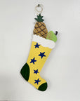 Nancy Thomas Stocking Ornament (Yellow w. Blue Stars)