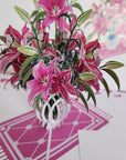 3D Pop-up Card - Lily Vase (First Class Forever stamp included)