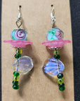 Laura Thomas Earrings - "Victorian Garden Pool"