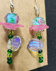 Laura Thomas Earrings - "Victorian Garden Pool"