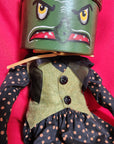 Sister Witch "Box Head" Soft Scuplture