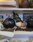 Black Recycled Metal Pumpkin