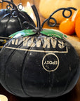 Black Recycled Metal Pumpkin