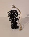 Antique Brown Metal Pine Cone Decorative Ornament