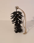 Antique Brown Metal Pine Cone Decorative Ornament