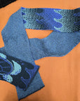 Recycled Cotton Sweater Knit Scarf - Sea Turtles