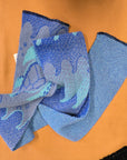 Recycled Cotton Sweater Knit Scarf - Sea Turtles