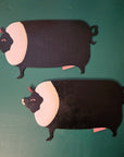 Belted Galloway Pig Wall Hanging
