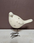 Little Birdie Statue - Fresh Cream White