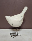 Little Birdie Statue - Fresh Cream White