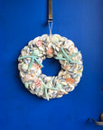 Coastal Seashell Wreath - Light Blue/Aqua