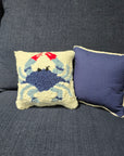 Coastal Blue Crab Throw Pillow