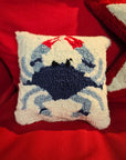 Coastal Blue Crab Throw Pillow "AS IS"