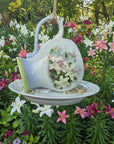 Teacup Bird Feeder - Lilies