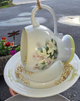 Teacup Bird Feeder - Lilies