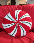 C_Peppermint Candy Throw Pillow