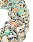 Coastal Seashell Wreath - Light Blue/Aqua