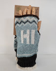 Hand Warmer Fingerless Gloves- Hi Bye