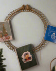 Metal Holder Wreath with Two Birds