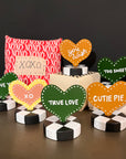 Message on a Heart Table Toppers