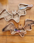 Halloween Bat Charcuterie Serving Board With Spreader