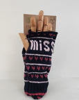 Hand Warmer Fingerless Gloves- Miss You