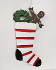 Nancy Thomas Stocking Ornament (Red/White Stripe)