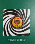 Vintage Black Cat Handmade Brooch - Black Cat Hiss