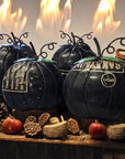 Black Recycled Metal Pumpkin