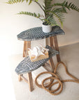 WOODEN FISH STOOLS (2 sizes)