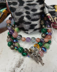 Laura Thomas Cluster Bracelets and Scarf combo- Malachite Fairy