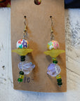Laura Thomas Earrings - "Winter Garden Pond"
