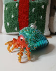 Hermit Crab Glitter Ornament