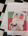 NANCY THOMAS KITCHEN TEA TOWELS - Santa Sugar Cookies