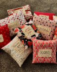 Hand-stitched Throw Pillow "Cupid"