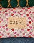 Hand-stitched Throw Pillow "Cupid"