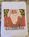 NANCY THOMAS KITCHEN TEA TOWELS - Celebrate Santa (Red)
