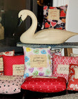 Hand-stitched Throw Pillow "Cupid"