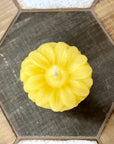 Handmade Beeswax Daisy Pillar Candle