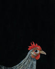 King Size Plush Beach Towels - Black and White Chicken
