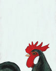 King Size Plush Beach Towels - Black Chicken