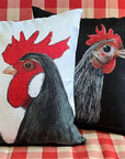 NANCY THOMAS PILLOWS - Set of 3 Chicken Pillows