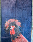 King Size Plush Beach Towels - Multi Color Chicken