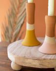 Round Wooden Stand with Ball Feet