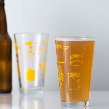 Beer Tools Pint Glasses:  Set of 2