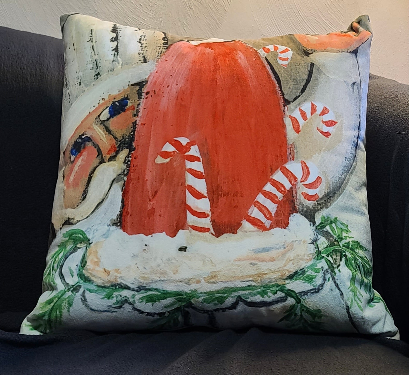 NANCY THOMAS PILLOWS - Santas - Santa Bakes A Cake