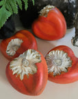 Concrete Love Heart with Petrified White Strawflower