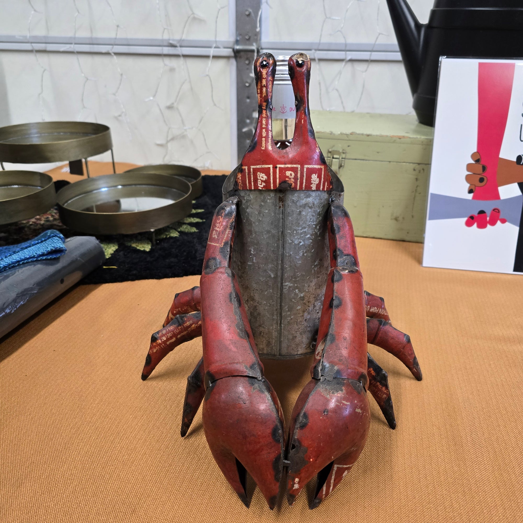 Recycled Metal Lobster Wine Cooler