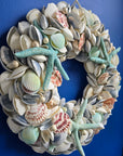 Coastal Seashell Wreath -  Light Blue/Aqua